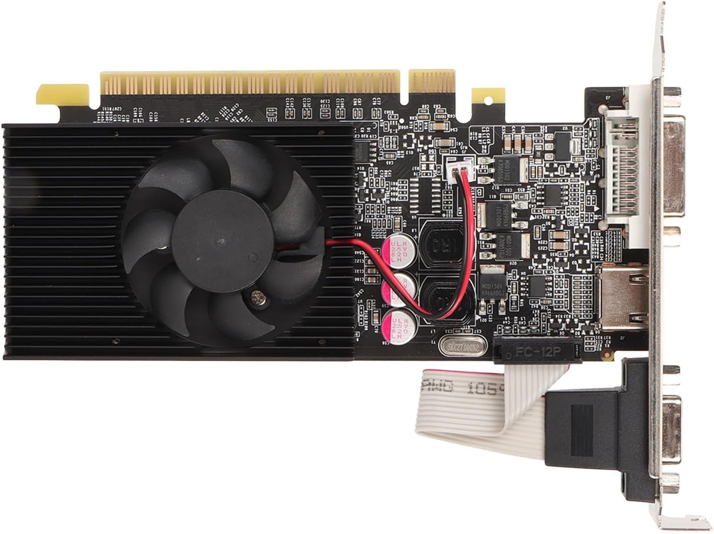 Annadue GT 610 2GB Graphics Card, DDR3 64Bit PCI Express X16 1.1 PC Gaming Video Card with Cooling Fan for Desktop Computer, Support HDMI DVI VGA