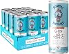 Bombay Sapphire Gin and Light Tonic Ready to Drink Cocktail Cans, 6.5% vol., 25 cl / 250 ml (Pack of 12), Alcohol Drinks with 100% Vapour Infused London Dry Gin