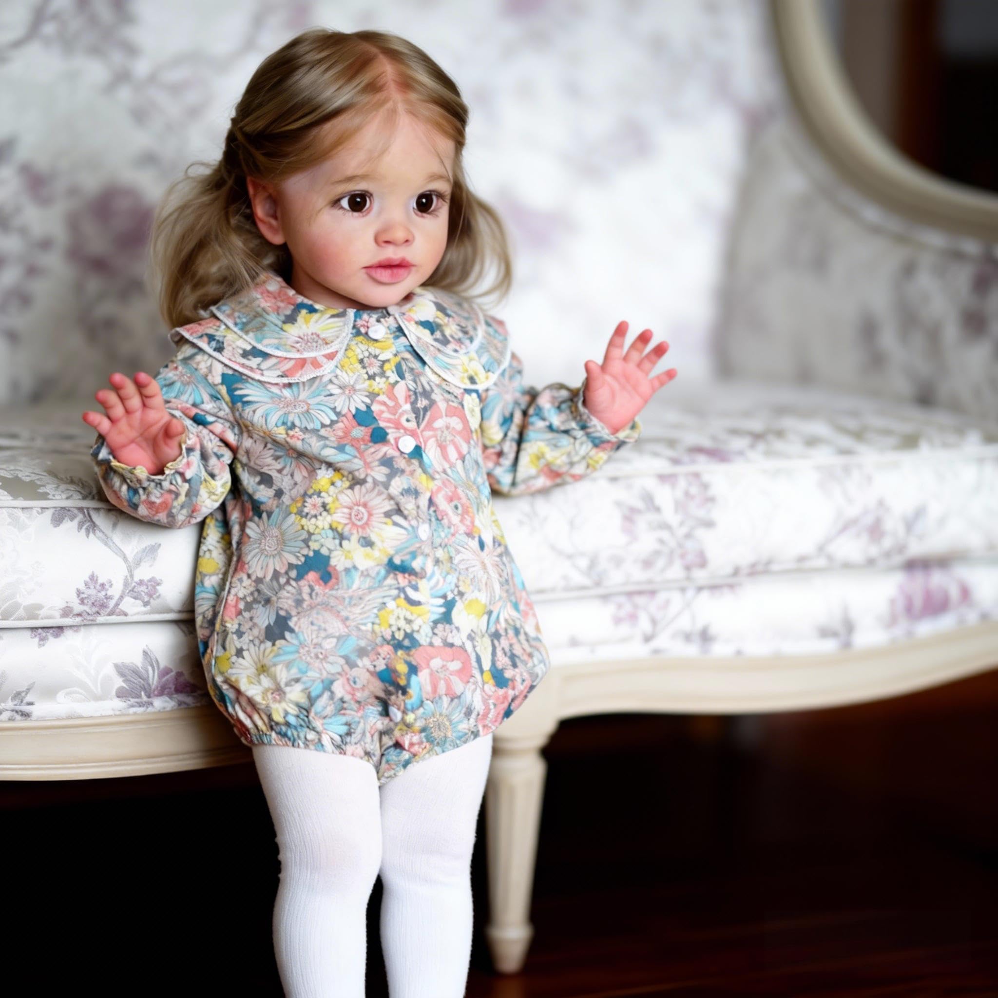 RXDOLL Duże Rozmiary Lalki Reborn Dziewczynka 66 cm Realistyczna Lalki dla Dzieci Lalka z Ciałem z Tkaniny Z Obciążeniem Reborn Lalki dla Dzieci od 3 Lat lub dla Kolekcjonerów