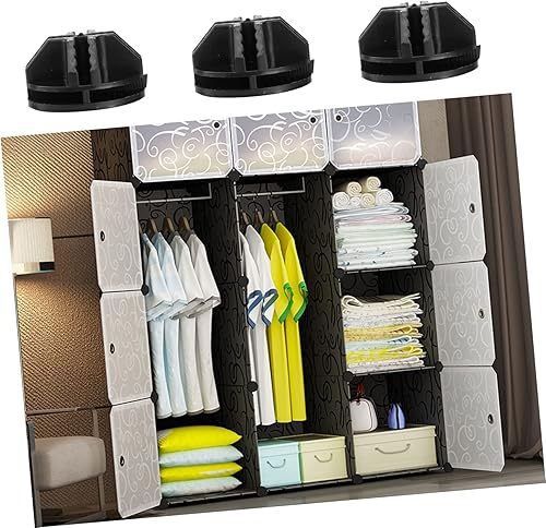 Miniatura 9 de 20 conectores de plástico de cubo de alambre negro para organizador modular, armario, cubos de almacenamiento, estantes y gabinete