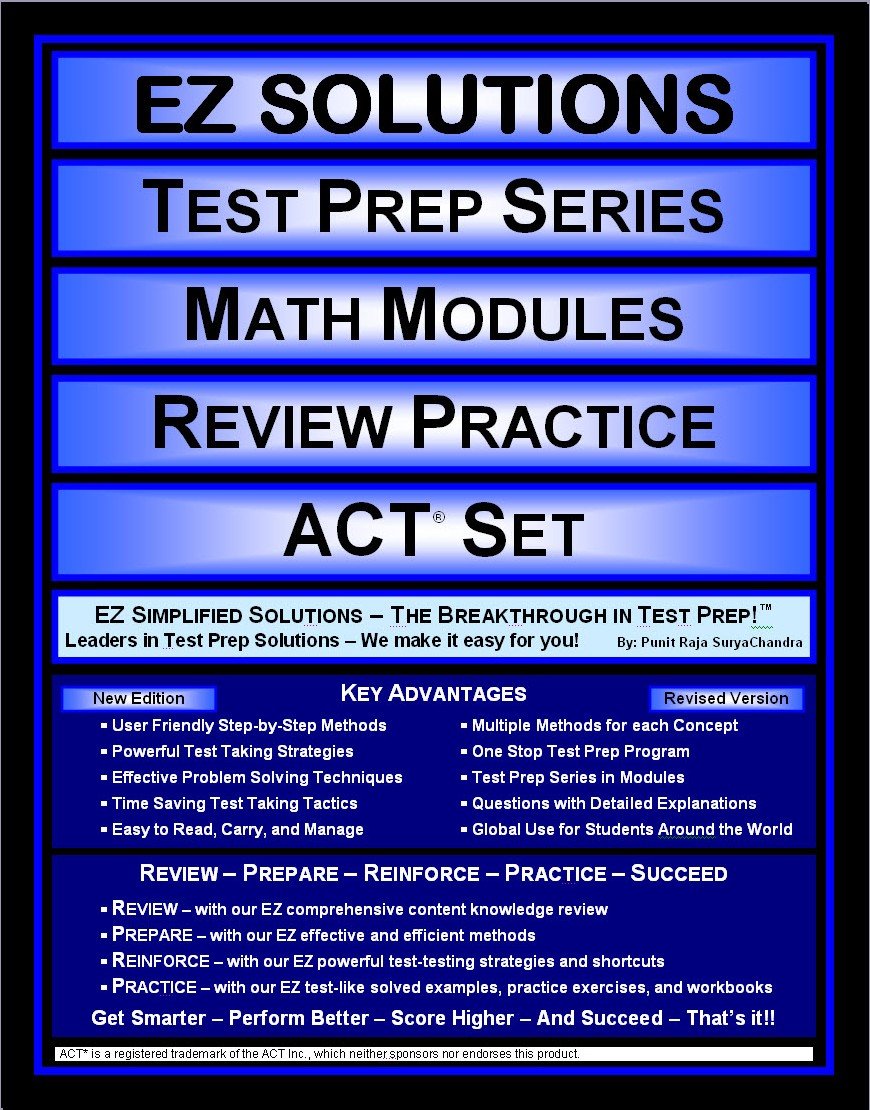 EZ Solutions Test Prep Series Math Modules Review Practice Set of