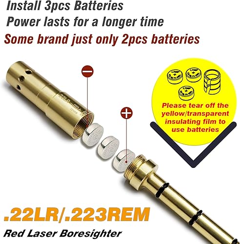 Vista 17 de Especial Laser Boresighter End Barrel Laser Bore Vista precisa y fácil de instalar Revólveres Pistolas Rifle y pistolas de aire