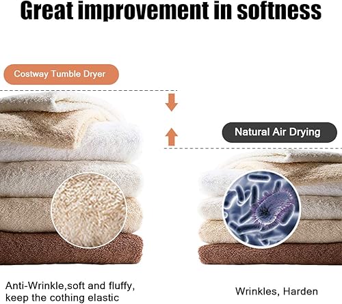Miniatura 4 de COSTWAY Secadora eléctrica portátil de 1700W, secadora compacta de ropa de carga frontal con capacidad de 6 kg, tambor de acero inoxidable, panel de