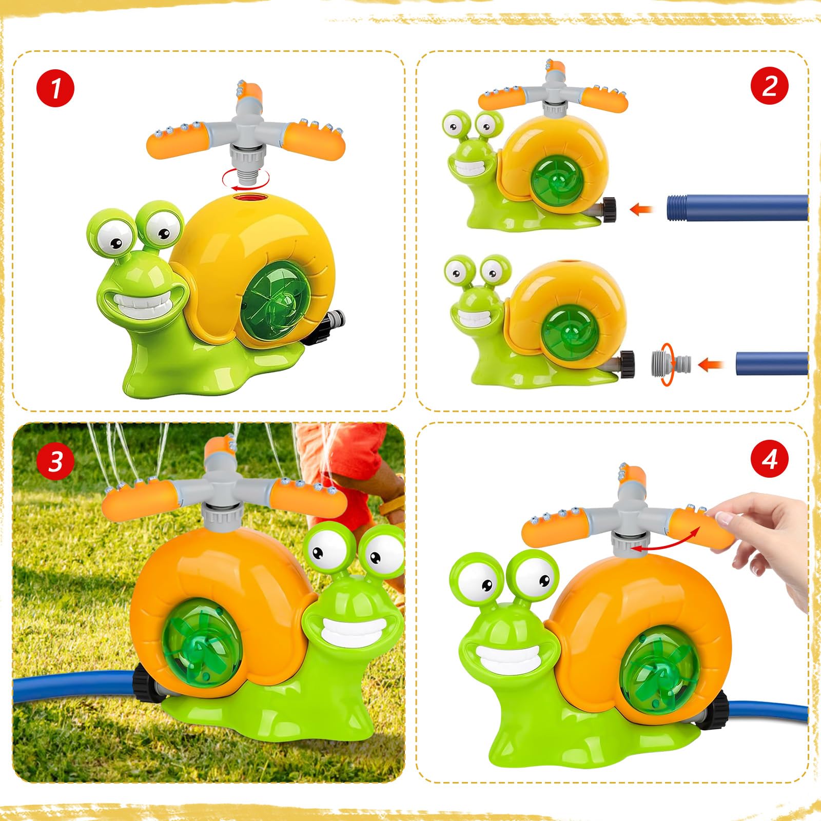 Giocattolo di Sprinkler Giochi d'Acqua per Bambini Giochi da Giardino per Bambini Balene Spruzzino Acqua Giochi da Esterno Spray da giardino all'aperto-per Bambini 3 4 5 6 7 8 9 10 Anni