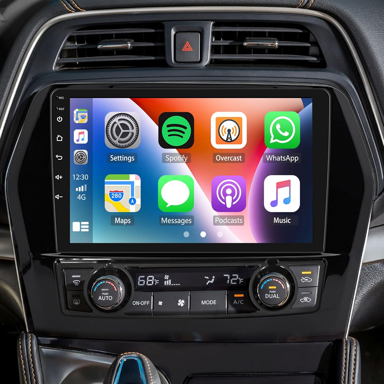 Android 15 Double Din Car Stereo Upgrade Radio for Nissan Maxima 2016-2023, 10" Touchscreen with Wireless Carplay Android Auto GPS WiFi Bluetooth RDS DSP SWC Mirrorlink Mic Backup Camera-4+64G