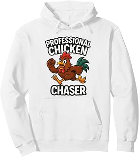 Professional Chicken Chaser Funny Farm Farmer Kids Running Pullover Hoodie