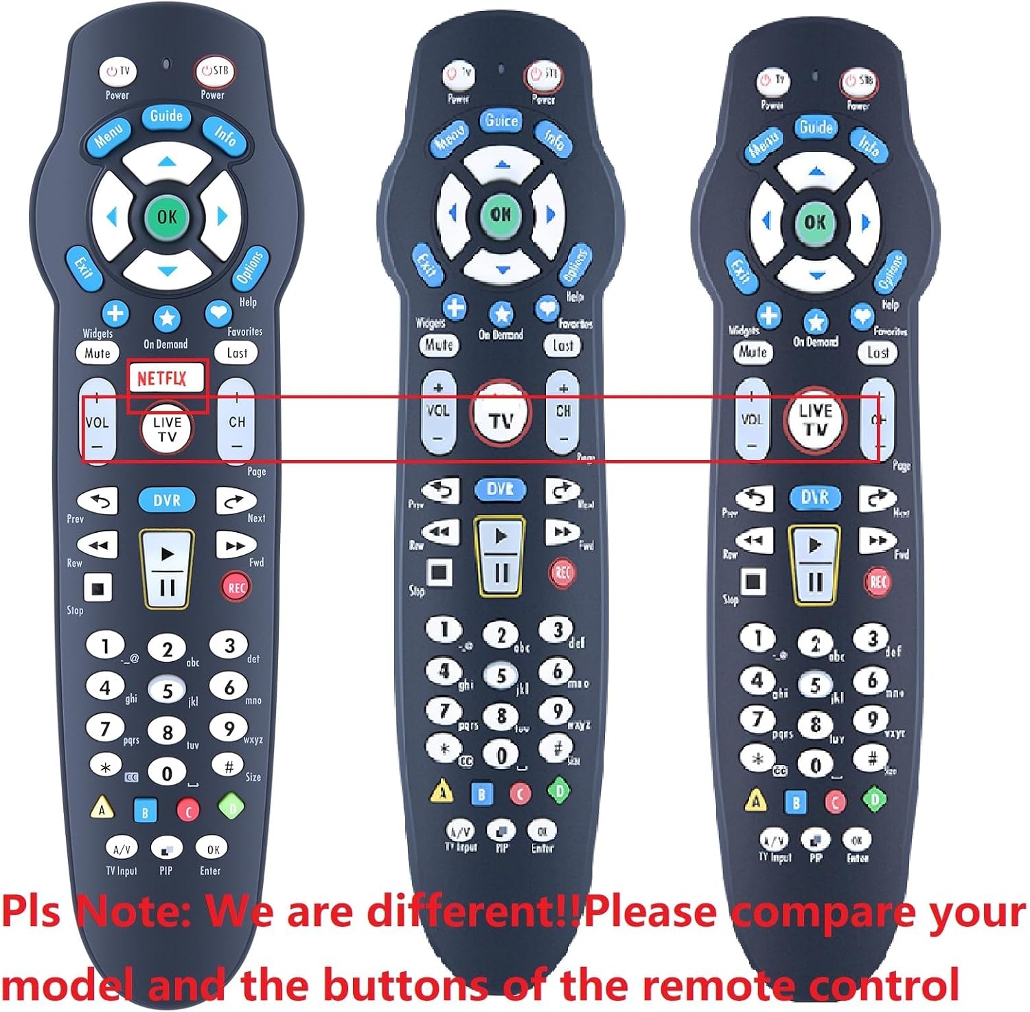 New Backlight Remote fit for Verision Fios VZ P265v4 P265v5 RC TV STB Remote Control Replacement, for Verizon FiOS Systems RC1445302/00B Remote