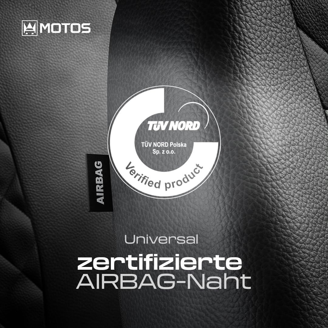 MOTOS Fundas universales para Asientos de Coche para Dacia Lodgy Funda Asiento Coche Delantero con Sistema de Airbag Activo, Ajuste, Material de Tres Capas, Aspecto Elegante, Aplicación Versá