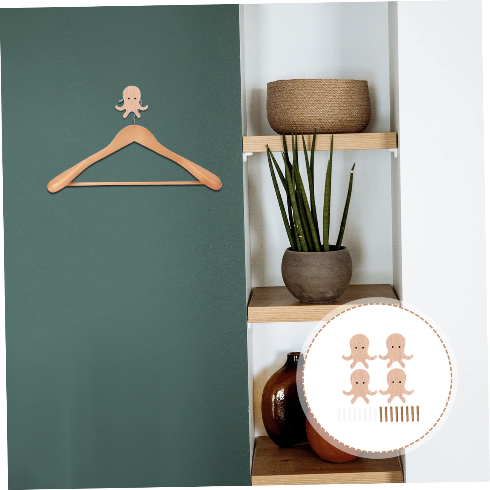 ISCBAFYX Juegos de Toallas Gancho de Animal Montaje en Pared Perchero para Sombreros Perchas para Sombreros Gancho de Pared Paraguas Estante de Clavijas de Madera Percha de Montaje en Pared Retro
