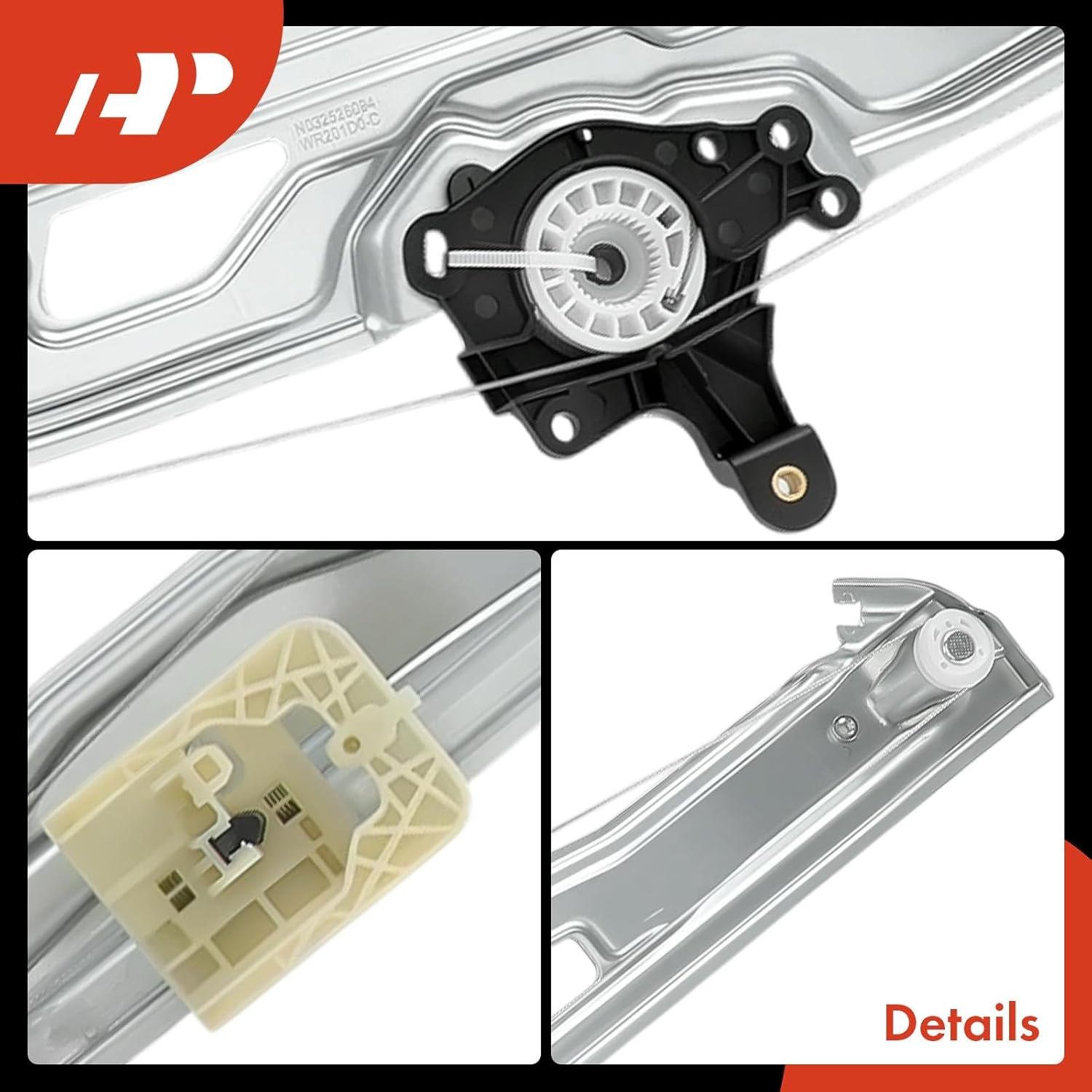 A-Premium Front Left Driver Side Electric Power Window Regulator Without Motor Compatible with Ford Transit-150 Transit-250 Transit-350 Transit-350 HD 2015-2023, E-Transit 2022-2023