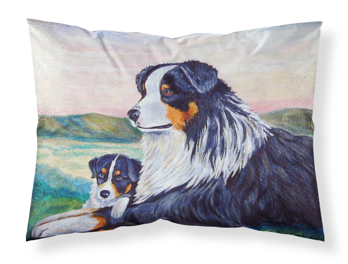 Taie d'oreiller en tissu absorbant Berger Australien grande taille multicolore