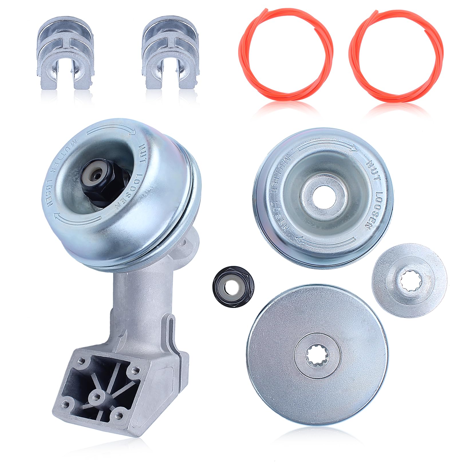 Kit de cabezales de engranaje para Stihl FS120 FS130 FS200 FS250 FS90 FS100 FR130 FR220 desbrozadora con bucle de aluminio Aluminio 41376400100 41306410300