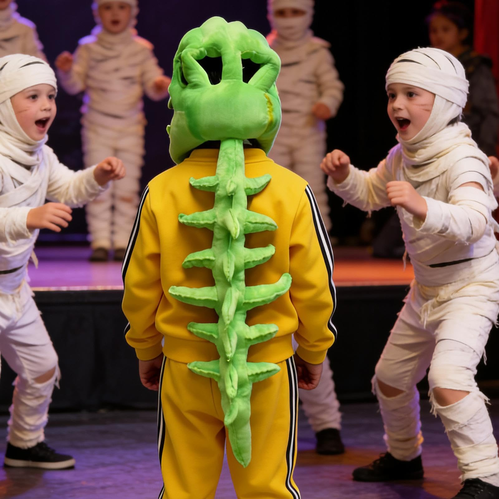 Kreatywny strój szkieletu – kostium dinozaura na pokazy sceniczne, bawełna z realistycznymi detalami, odzież dla dzieci, maskarada na konwencji komiksowej, nawiedzony dom, tworzenie filmów, szkoła