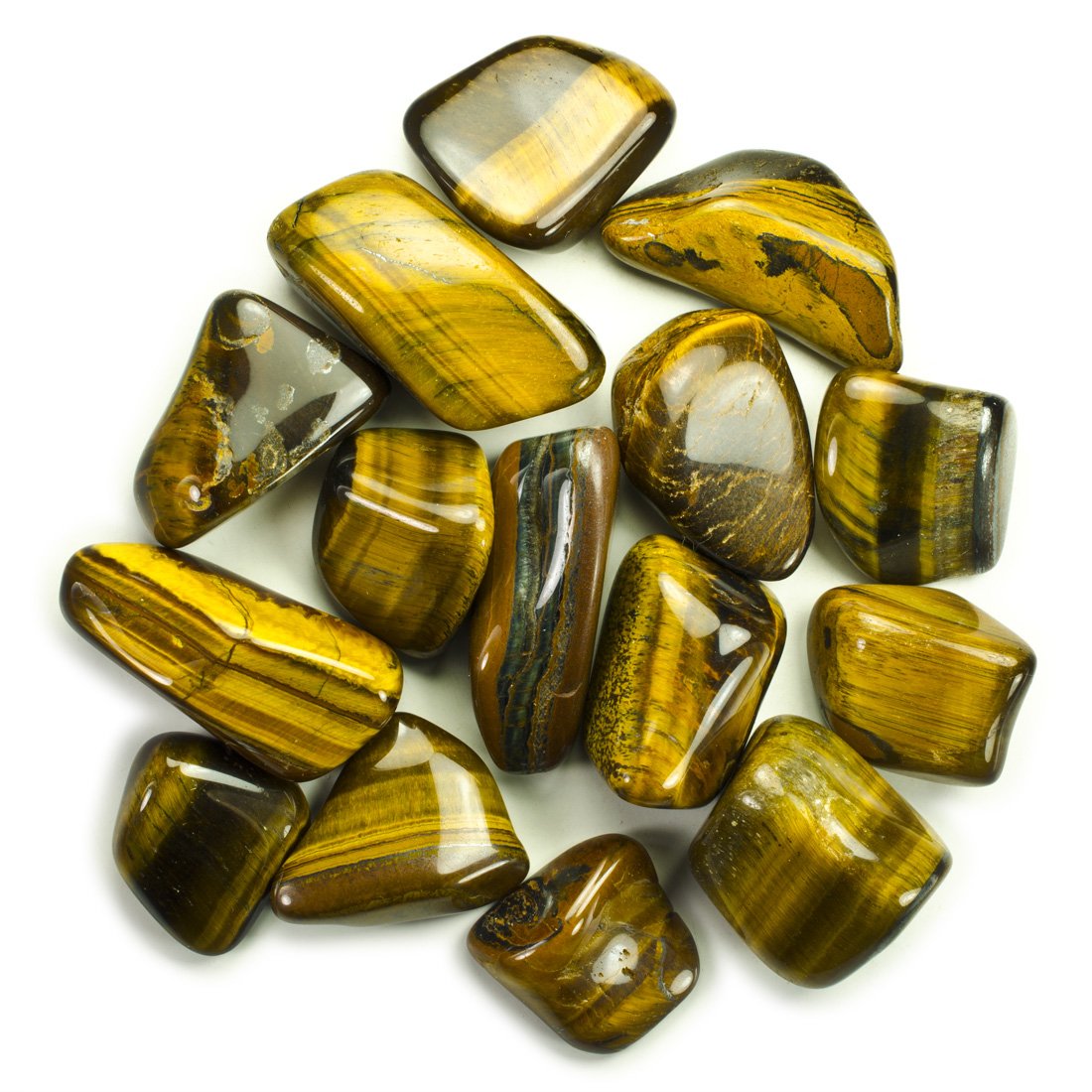 Hypnotic Gems Materials: 18 lbs Bulk Tumbled Gold Tiger Eye Stones from Africa - Natural Polished Gemstone Supplies for Wicca, Reiki, and Energy Crystal Healing *Wholesale Lot*