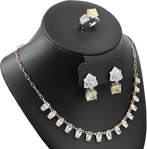 Miniatura 5 de MOOCA Soporte para exhibición de joyas, collar y cadena de busto, soporte de maniquí de collar, soporte de joyería, piel sintética negra