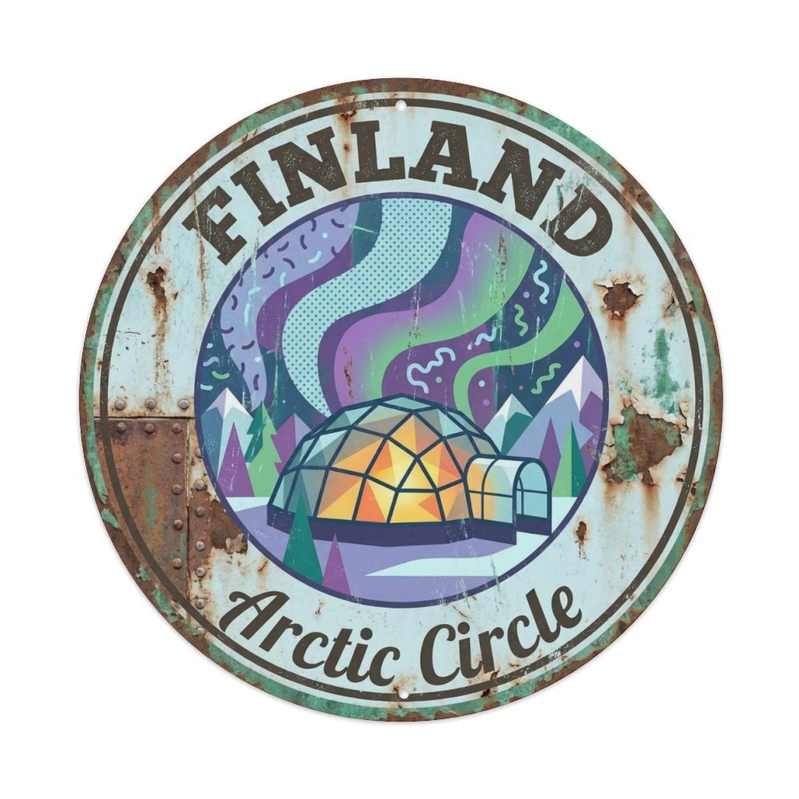 Vintage Travel Finland Vintage Vintage Metal Tin Sign Plaque
