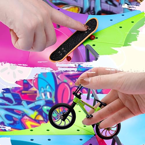 Miniatura 2 de CS COSDDI Juego de rampa para patinetas de dedo, kit de riel para diapasón, accesorios de entrenamiento definitivos para skatepark