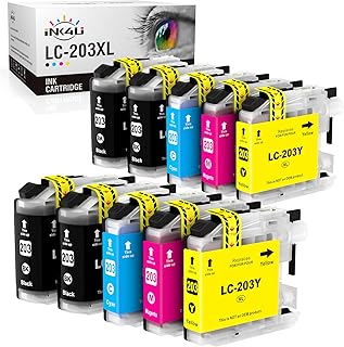 INK4U LC203 LC201 Compatible Ink Cartridge Replacement for Brother LC203XL LC201XL 203 103 (4B 2C 2M 2Y, 10 Pack) High Yield | Work with MFC-J480DW MFC-J680DW MFC-J880DW MFC-J885DW MFC-J4420DW Printer