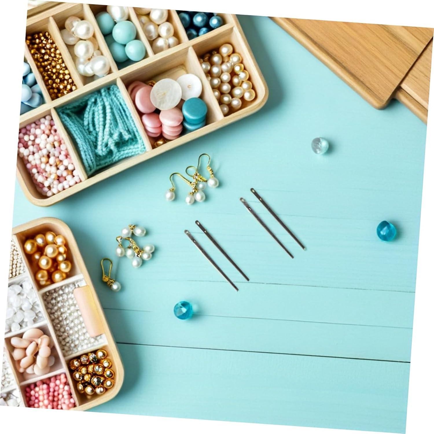 SEWACC 6pcs Leather Lacing Needles Set with Single Double Holes for Hand Stitching Leather Crafting DIY Wallets Belts Rope Threading Tool