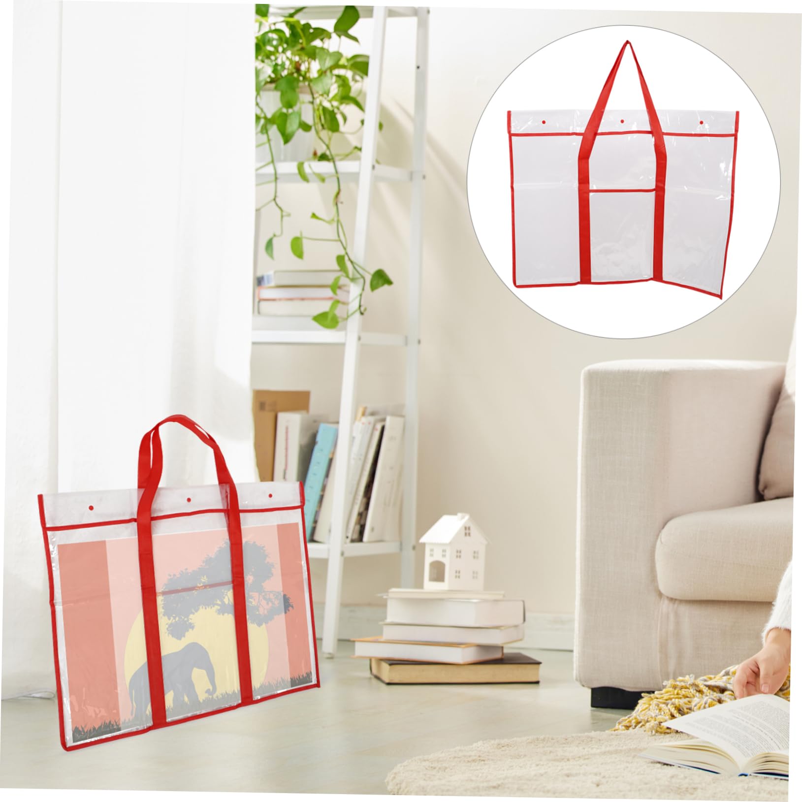 Gogogmee Sketchpad Bag Tool Kit Storage Bags Artist Tool Holder Painting Bag Folder for Artwork Drawing Tool Bag Drawing Tool Storage Bag Painting Paper Bag Red Plastic Drawing Board Poster