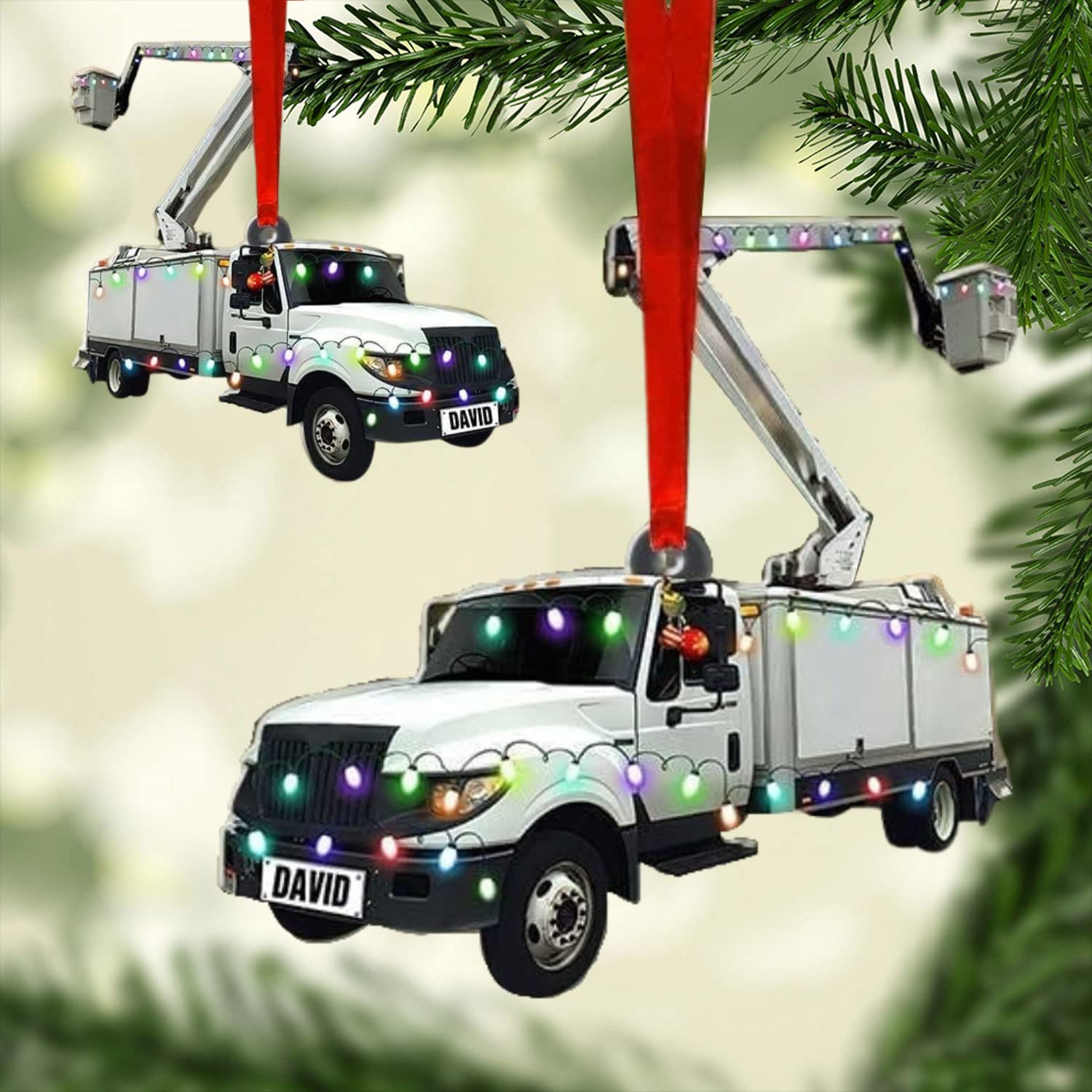 Personalized Lineman Ornament Custom Lineman Ornaments Line Man Christmas Ornaments Gifts for Lineman Ornament Lineman Christmas Hanging Ornament Lineman Gift (Style 1)