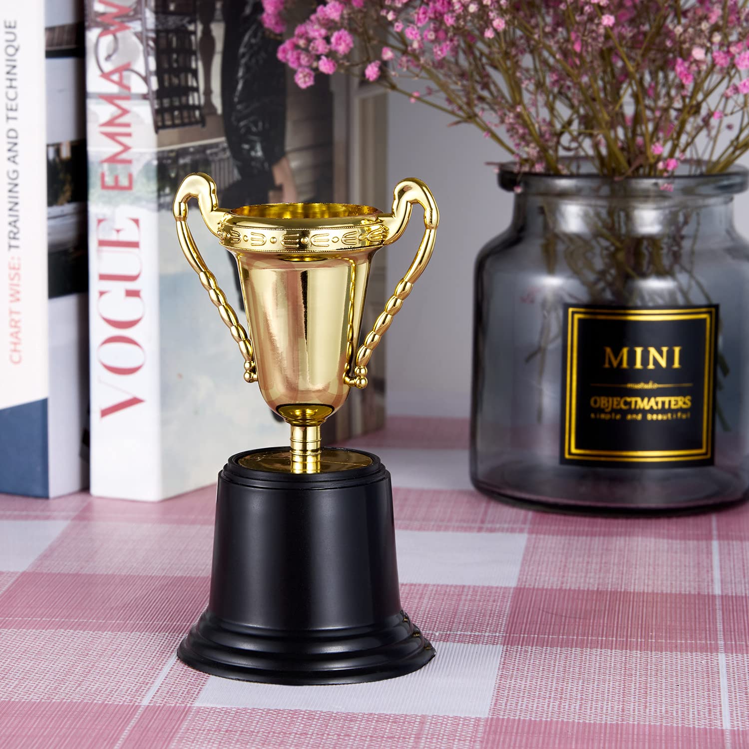 Buy Abaokai Gold Award Trophies, 5 Inch Plastic Gold Trophies for
