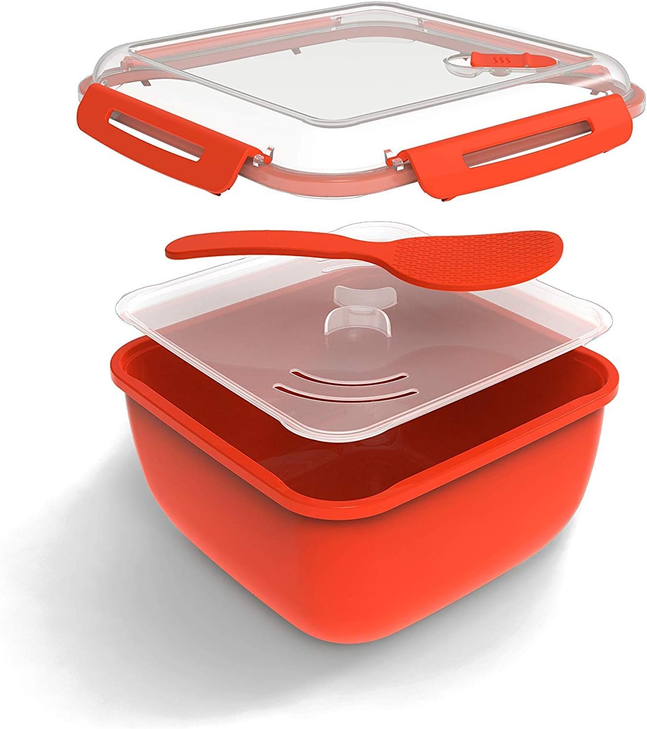 Cuiseur De Riz Cuiseur à Riz Micro-Ondes, Ensemble De Cuiseur à Riz 2L Avec Cuillère à Riz, Passoire à Riz Et Marmite à Vapeur Ensemble De Cuisson Ou De Réchauffage Cuiseur De