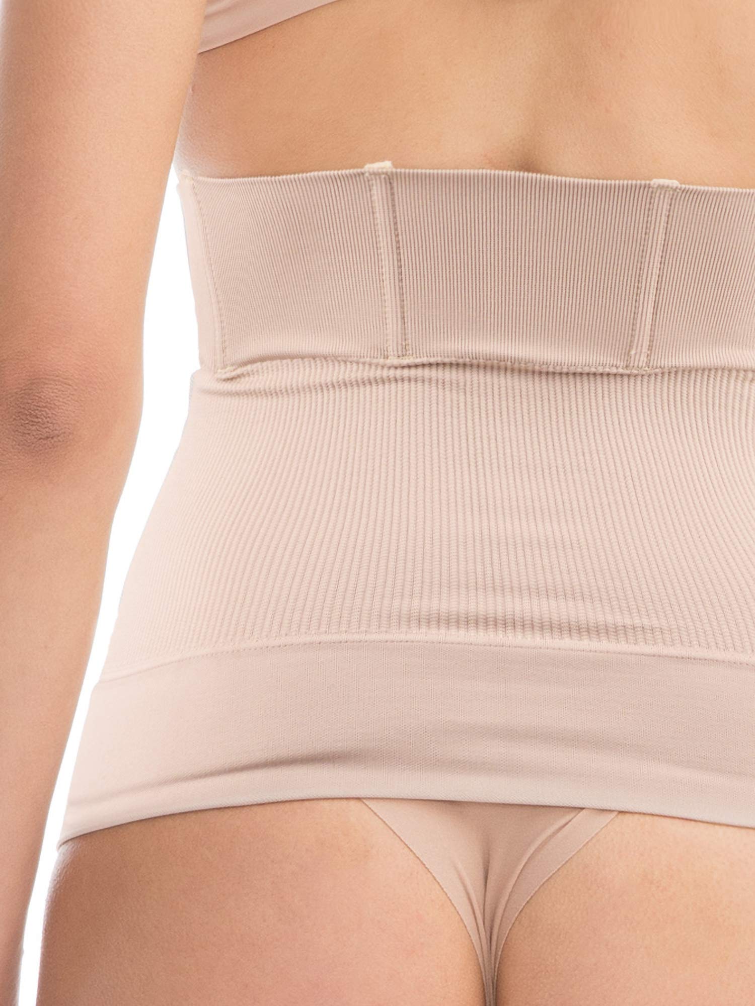 FarmaCell BodyShaper 605S - Pas modelujący i wyszczuplający talię z 4 fiszbinami przeciw rolowaniu się, niewidoczny pod ubraniami