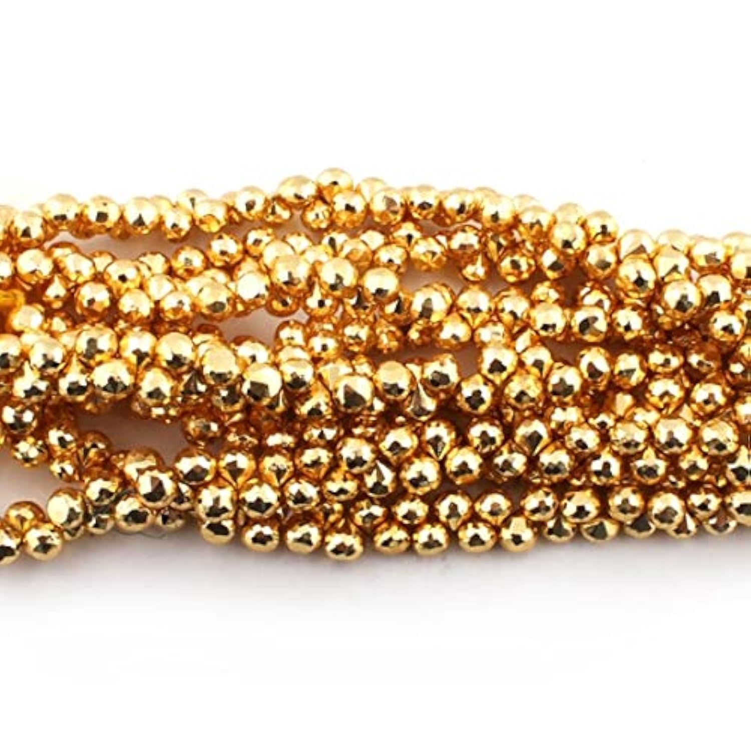 Briolettes en pyrite dorée de qualité supérieure pour joaillerie artisanale