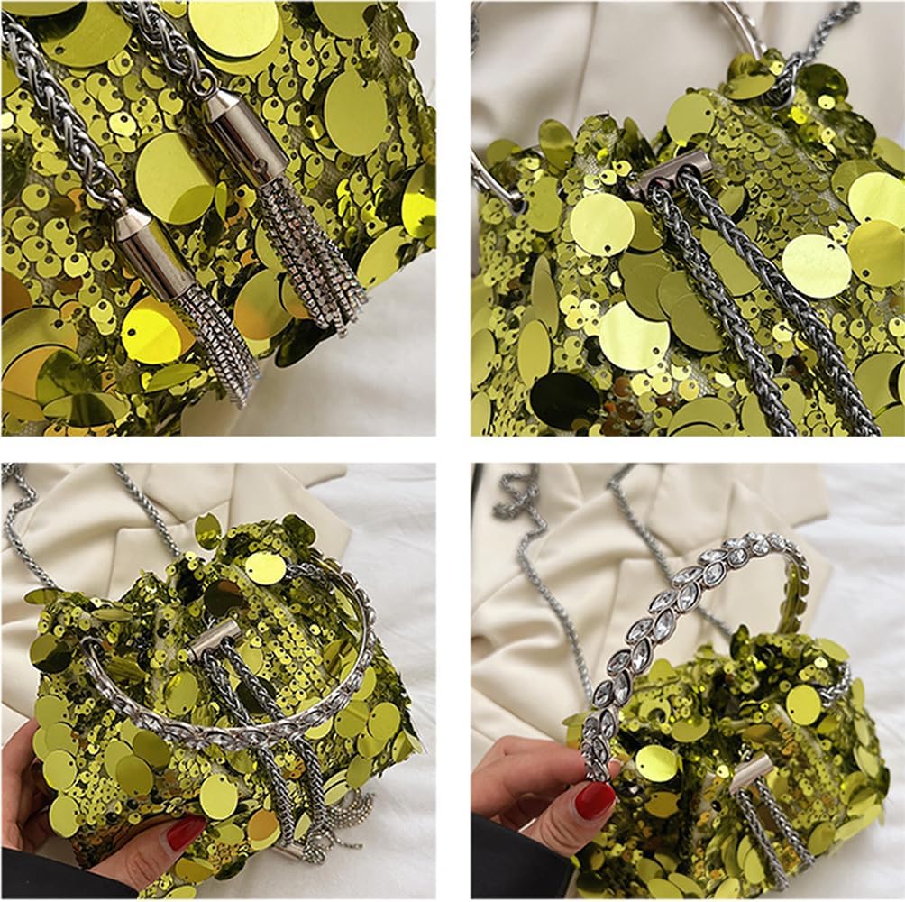 Women's Glitter Clutch Evening Handbags Sparkly Clutch Triangle Purse for 1920s Party Prom Wedding