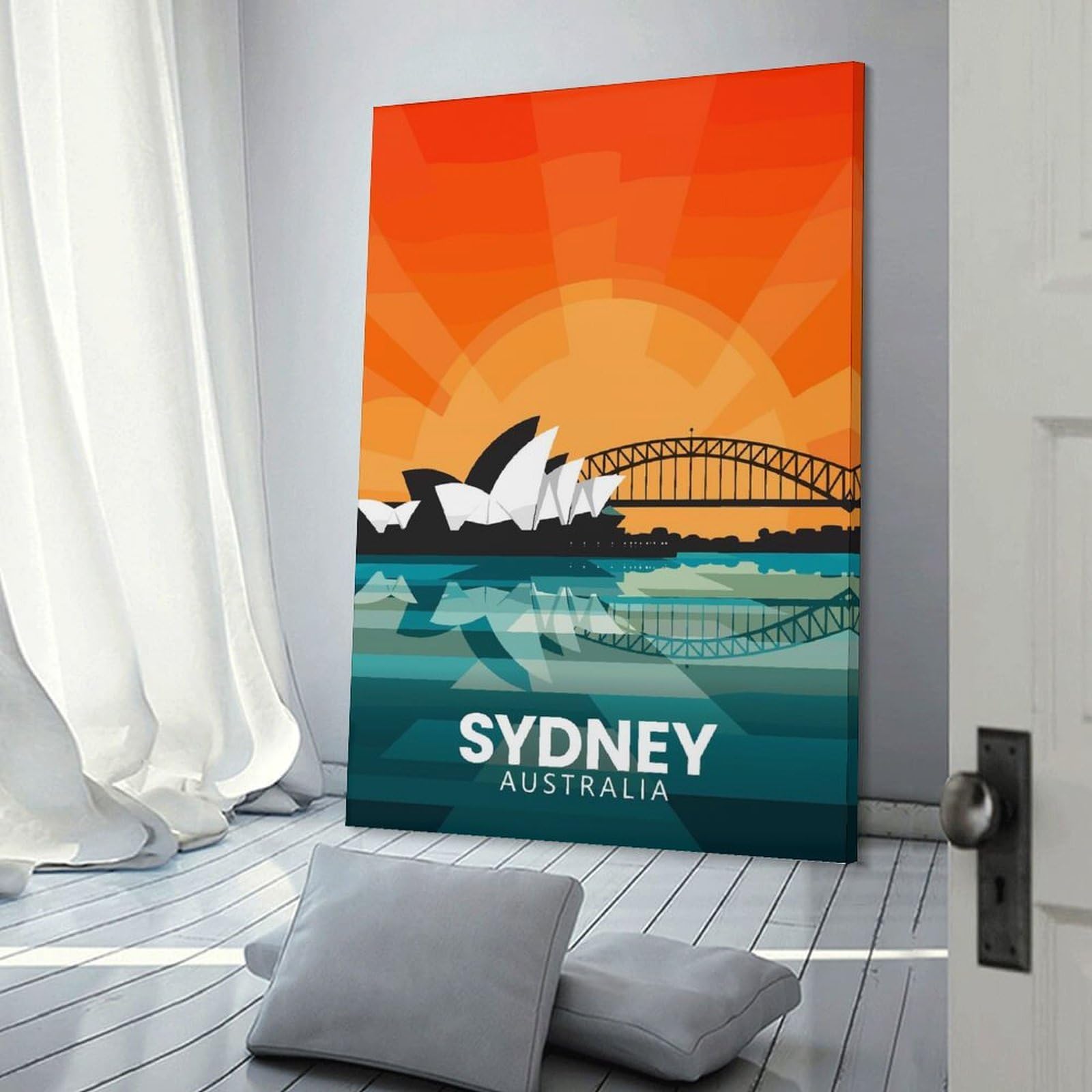 Junmoney Sydney Australia Travel (4) Decorative Canvas Print 20x30inch(50x75cm), for Gallery Wall Layouts in Home Or Office, Home Wall Art for Statement Displays