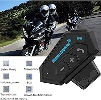 Vista 5 de Auriculares para Casco de Motocicleta Headset Estéreo Bluetooth Auriculares Inalámbricos Manos Libres Micrófono Auriculares Reproductor de Música