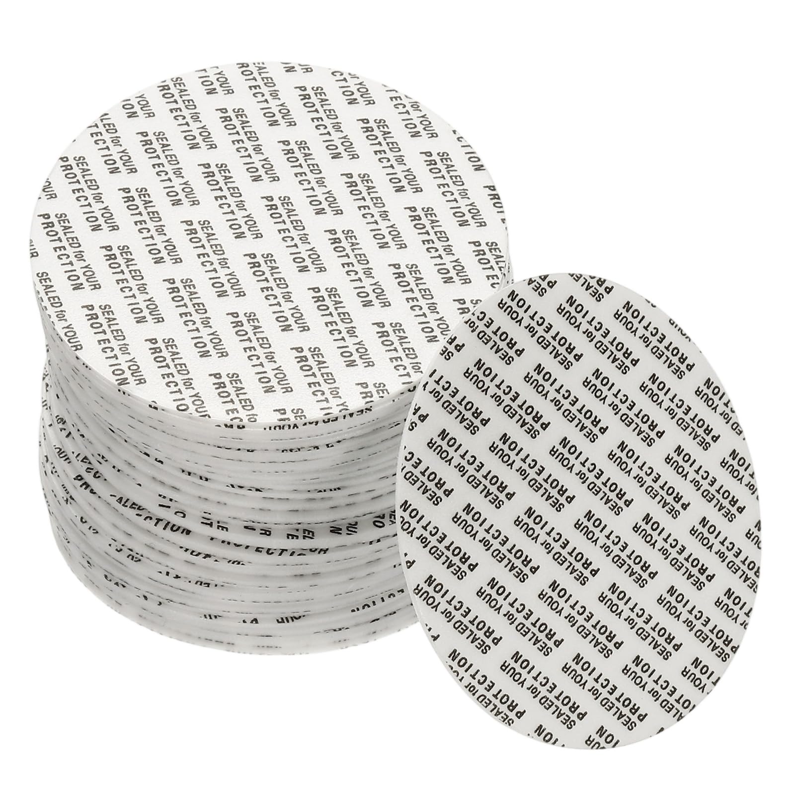 PATIKIL 110Pack Foam Lid Liner, 65mm/2.56" PS Foam Resistant Tamper Pressure Sensitive Seal for Bottle Cap Liners Seals