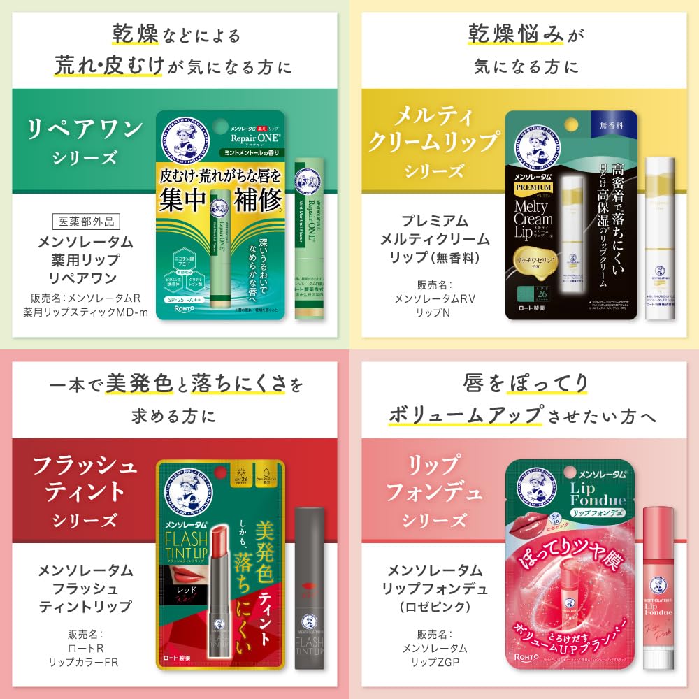 Amazon.co.jp: Mentholatum Medicated Lip Repair One, Unscented