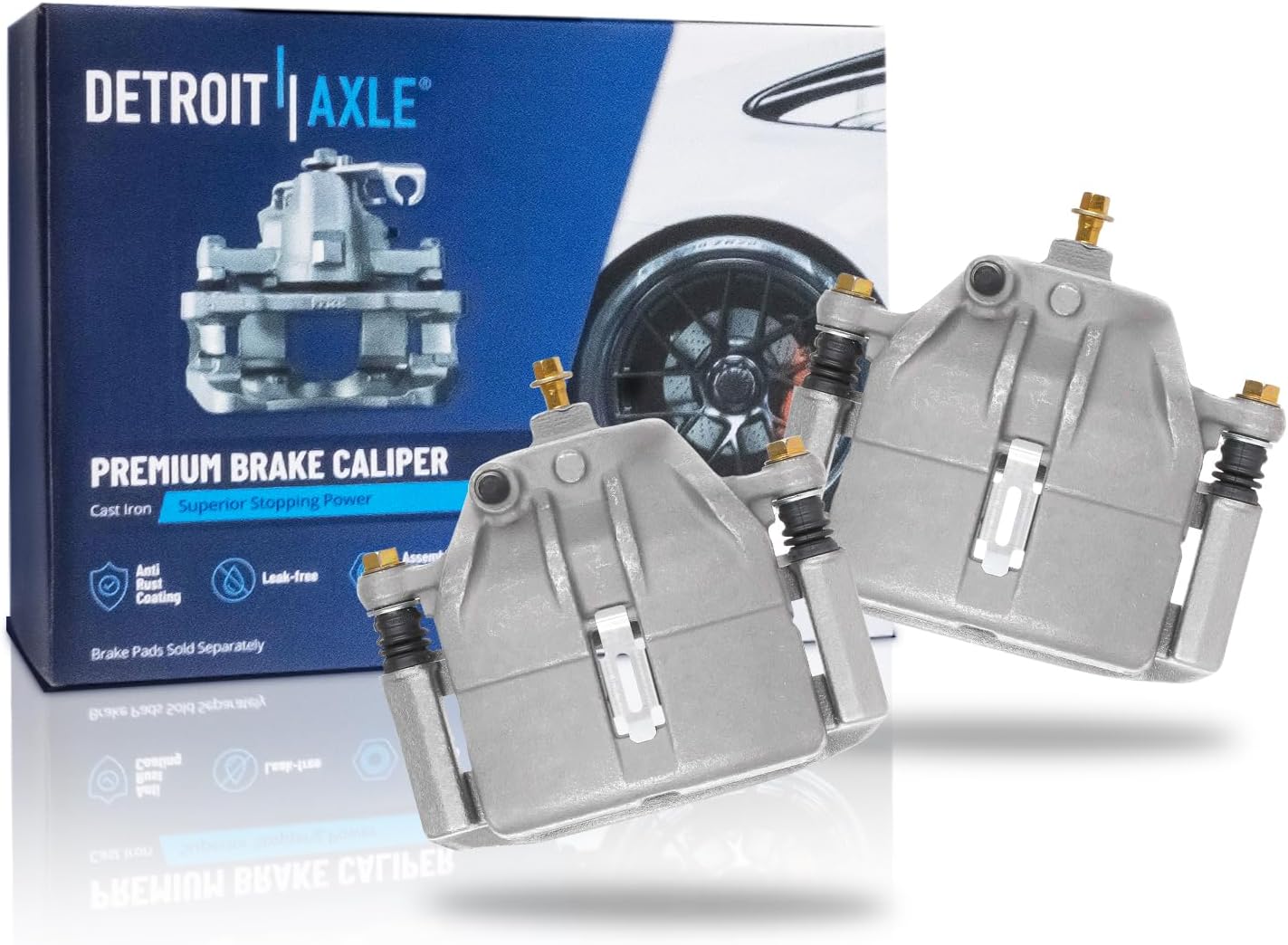 Detroit Axle - 2pc Front Brake Calipers for Ford 1994-1995 Taurus Mercury Sable 1993-1994 Lincoln Continental, Disc Brake Calipers with Bracket Replacement