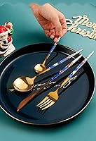 Vista 4 de Forks and Spoons Silverware Cutlery Utensils Set, 24-Piece Cutlery Set for 6,Stainless Steel,Including Knife Fork Spoon,Mirror Polished Dishwasher