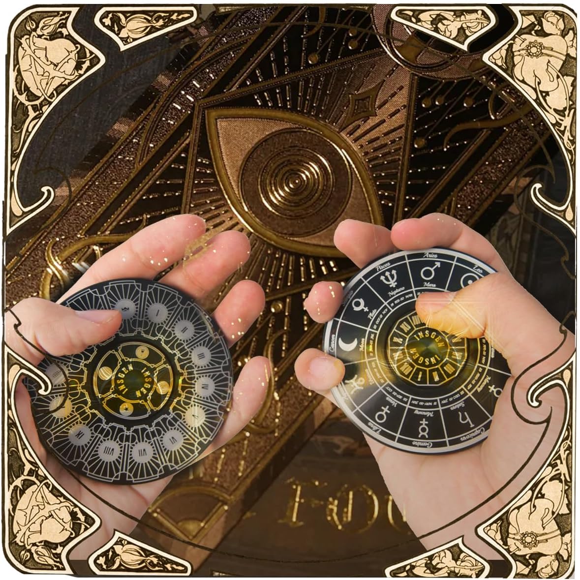 Tarot Constellation Fidget Spinners, Metal Spinning Top Toys for Kids 7+ & Adults, Anxiety Relief Stress Reducer, Party Favors Birthday Stuffers Gift Set (Constellation)