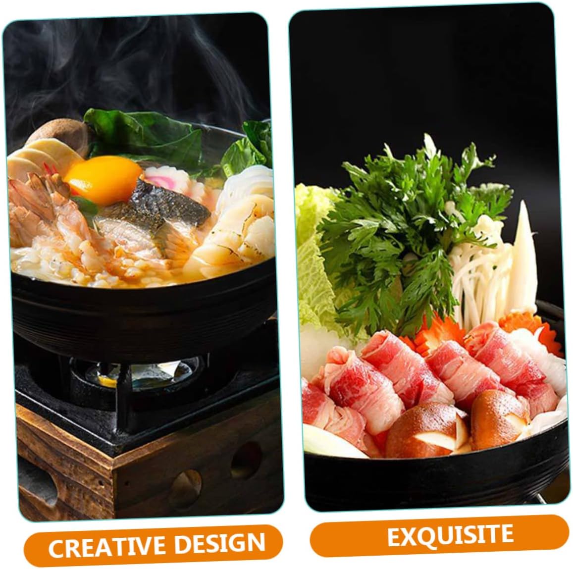Cast Iron Japanese Stew Pot with Stand Non-sticky Cooking Utensil for Home and Restaurant Use for Soup Ramen Instant Noodles Easy to Clean and Design