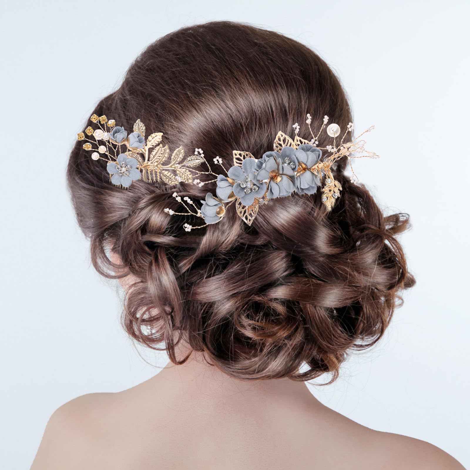 Beavorty 4pcs headgear hair clips for women pearl hair clips hair jewelry Bridal Hair wedding Rhinestone Hair Sticks for women hair pin bride rhinestones cloth Bobby - Image 4