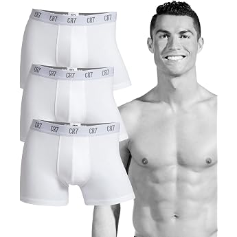 CR7 Men's Cotton Boxer Shorts - Cristiano Ronaldo Premium Men's Underwear - Men's Cotton Boxer Shorts Set - Comfort & Style - 3 Pack