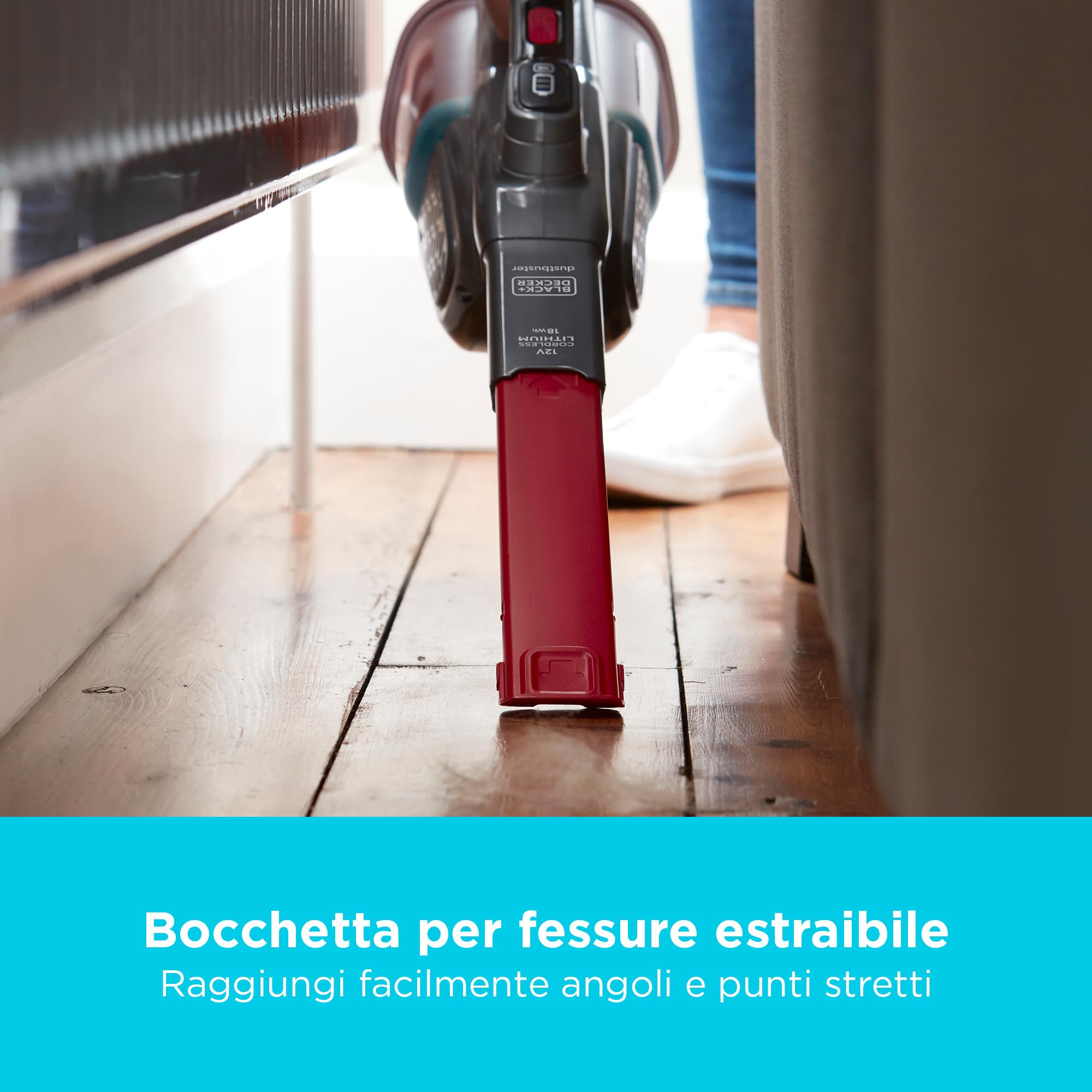 BLACK+DECKER 12v Aspirapolvere portatile senza fili, BHHV315B-QW