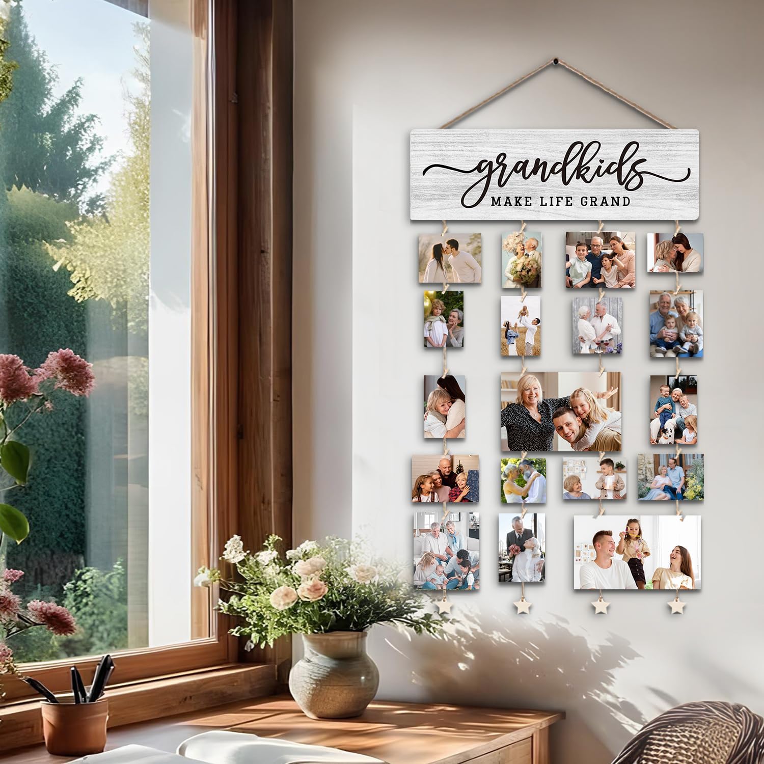 Gifts for Grandparents, Grandkids Picture Frames Gifts for Grandma Nana Grandmother from Granddaughter Grandson, Grandkids Wall Decor, Grandkid Make Life Grand Photo Collage Frame for Wall - Image 2