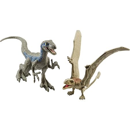 Jurassic World Fallen Kingdom Velociraptor Blue Dimorphodon Figure 2 Pack Amazon Co Uk Toys Games