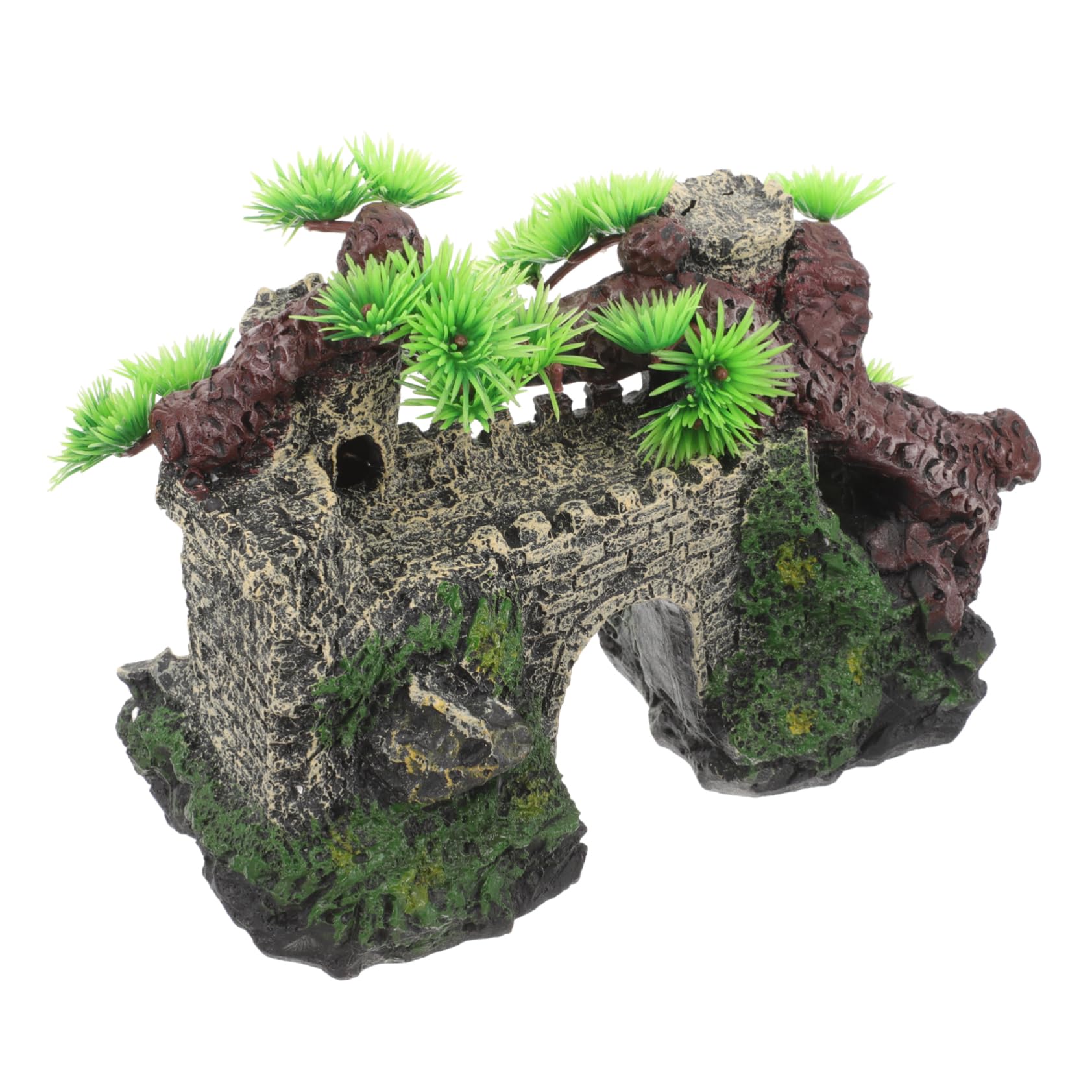 ABOOFAN 2 Pezzi Castello Acquario Artificiale Decorazione di Pesce Arredamento impostore Castello Decorativo dell'acquario UV Accessori Fornitura Acquario Artigianato in Resina per acquari