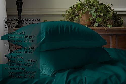 Miniatura 8 de Funda de edredón extragrande de 3 piezas, tamaño King de 120 x 98 pulgadas, 800 hilos, 100% algodón egipcio, funda de edredón de lujo, suave y