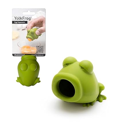 Peleg Design - Silicone Egg Separator Egg Yolk and White- YolkFrog Lips Swallow Release- Kitchen Tool Gadget Cooking/Baking Tool Egg Extractor