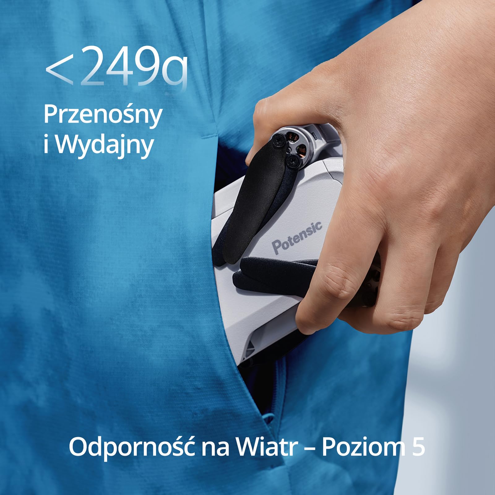 Potensic ATOM SE GPS dron z kamerą 4K EIS, 2 akumulatory 62 min lotu, poniżej 249 g, C0, transmisja FPV 4 km, silnik bezszczotkowy, maks. 16 m/s, Follow Me, auto powrót, dla dorosłych i początkujących