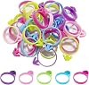 100 Pieces Icing Bag Ties Reusable Pastry Bag Ties Silicone Cake Decorating Bag Ties for Baking Cupcakes and Cookies
