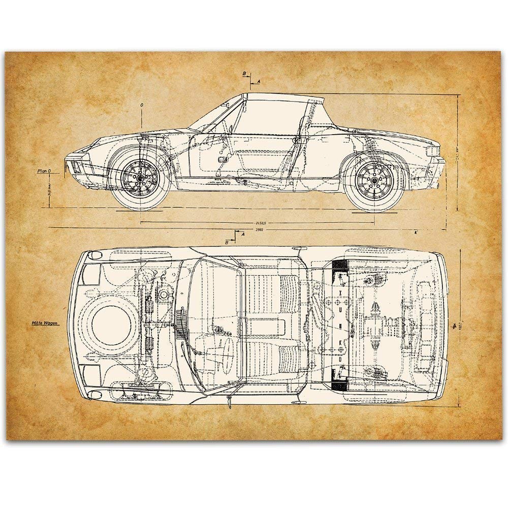 Amazon.com: Lone Star Art Porsche 914 Patent - 11x14 Unframed