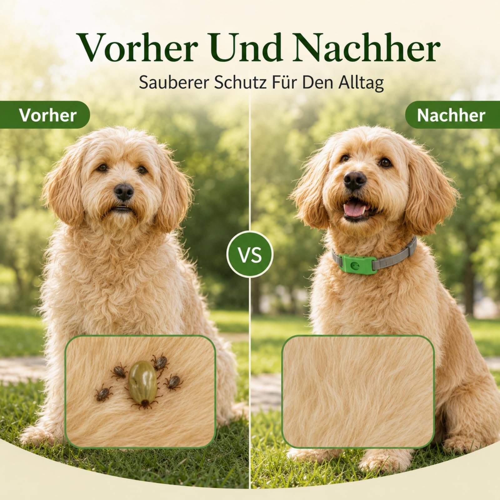 Hundehalsbandtags Für Kleine, Mittelgroße Und Große Hunde Zeckenschutz Hund Halsband, Zeckenhalsband Für Hunde Ohne Chemie, Pflanzlicher Abwehr Anhänger Gegen Flöhe Und Zecken Für Spaziergang (1PCS)